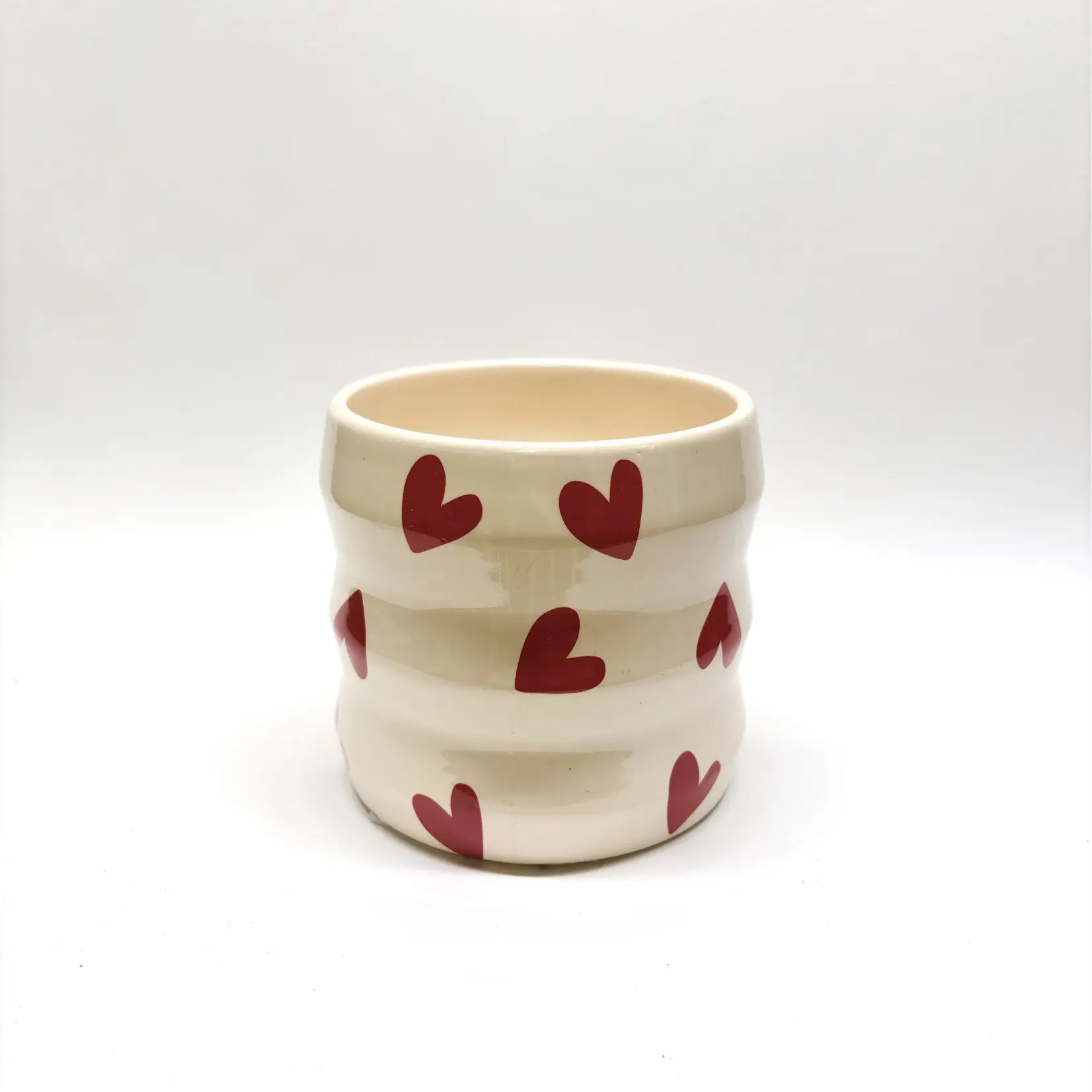 Pot coeurs céramique blanc 10cm Havre Vert