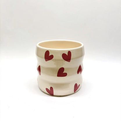 Pot coeurs céramique blanc 10cm Havre Vert