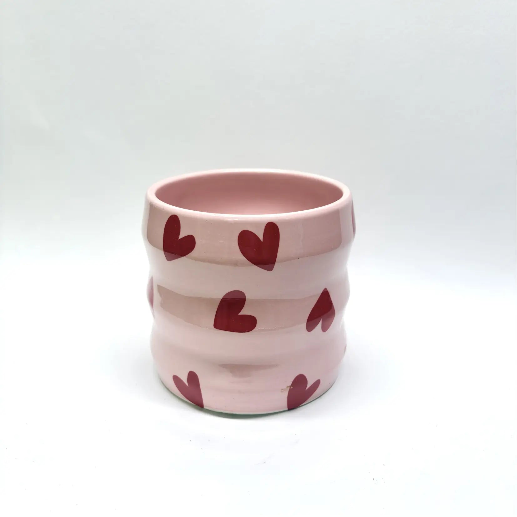 Pot coeurs céramique rose 10cm Havre Vert