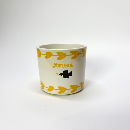Pot Amore céramique 6cm - Jaune