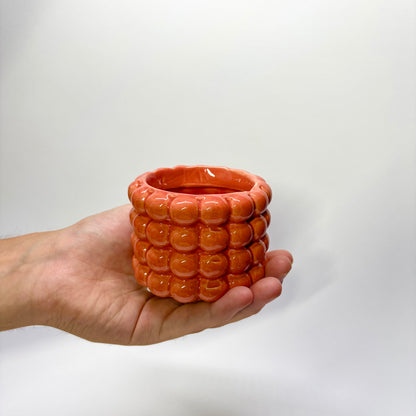 Pot bulles céramique 6,5cm - Orange