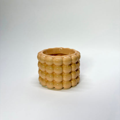 Pot bulles céramique 6,5cm - Beige