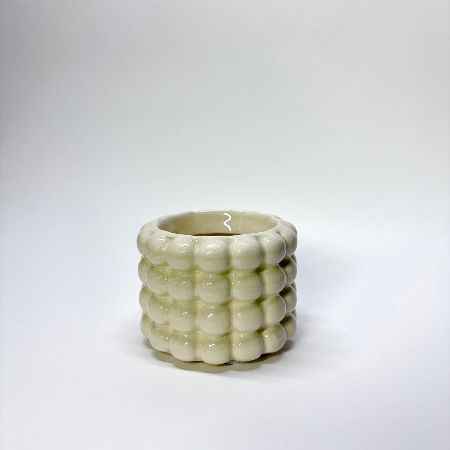Pot bulles céramique 6,5cm - Blanc