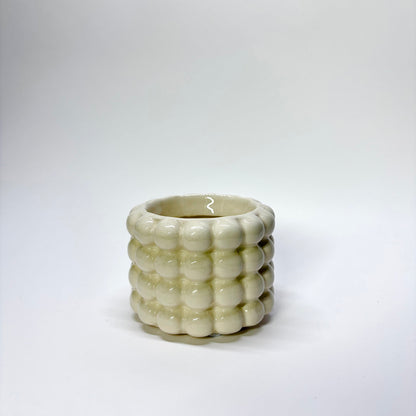 Pot bulles céramique 6,5cm - Blanc