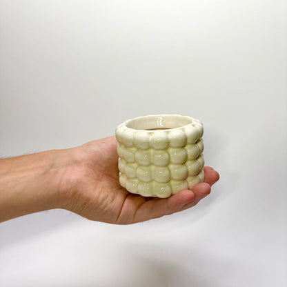 Pot bulles céramique 6,5cm - Blanc