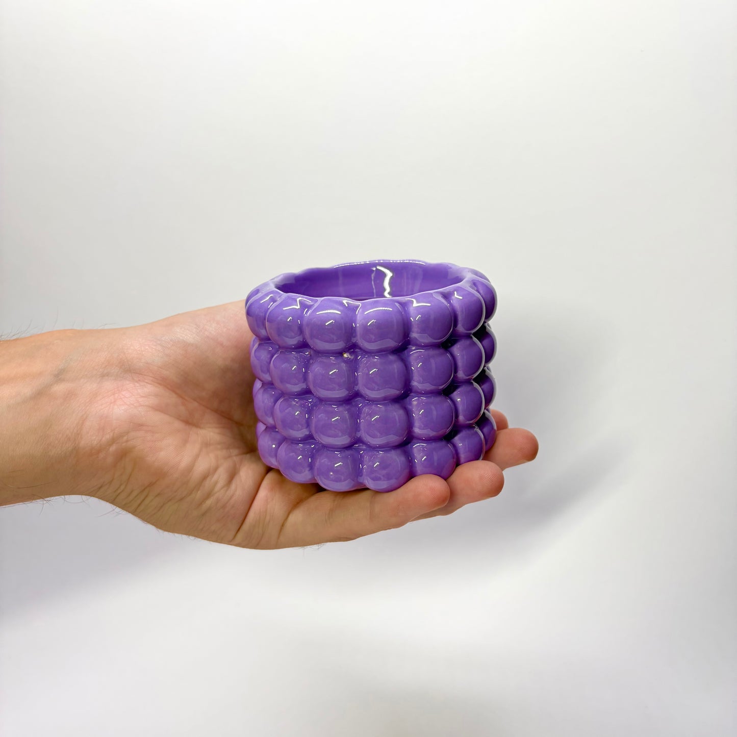 Pot bulles céramique 6,5cm - Violet