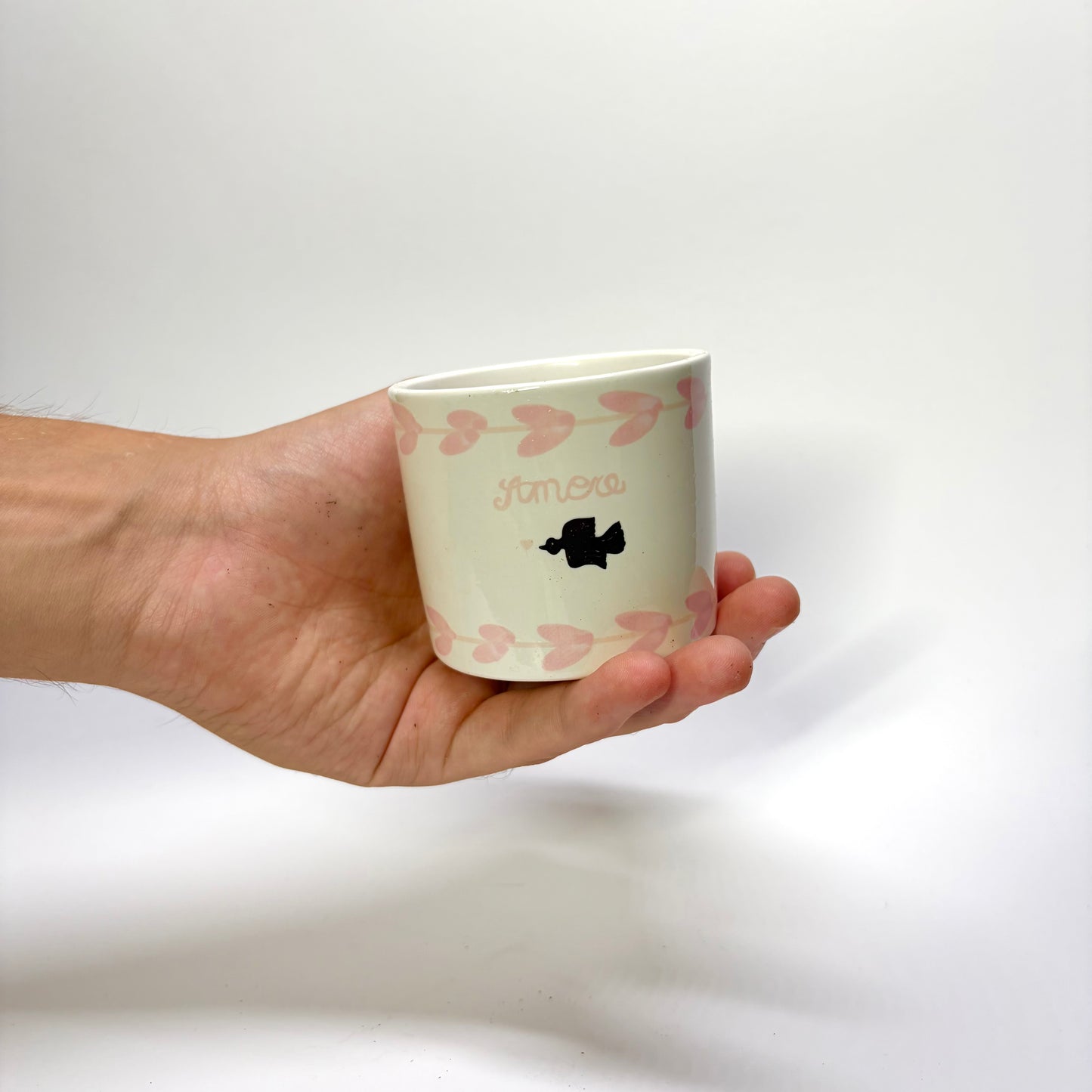 Pot Amore céramique 6cm - Rose
