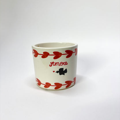 Pot Amore céramique 6cm - Rouge