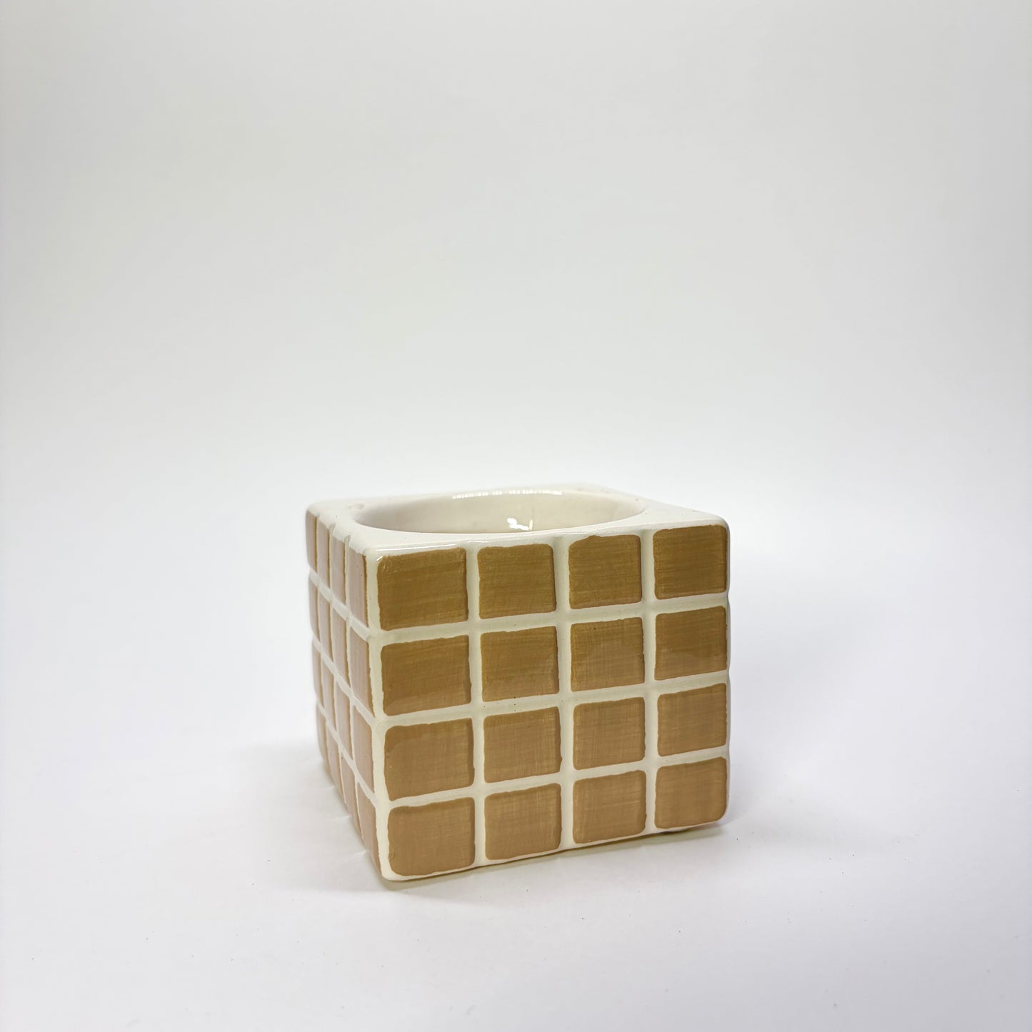 Pot Mosaïque céramique 6cm - Marron