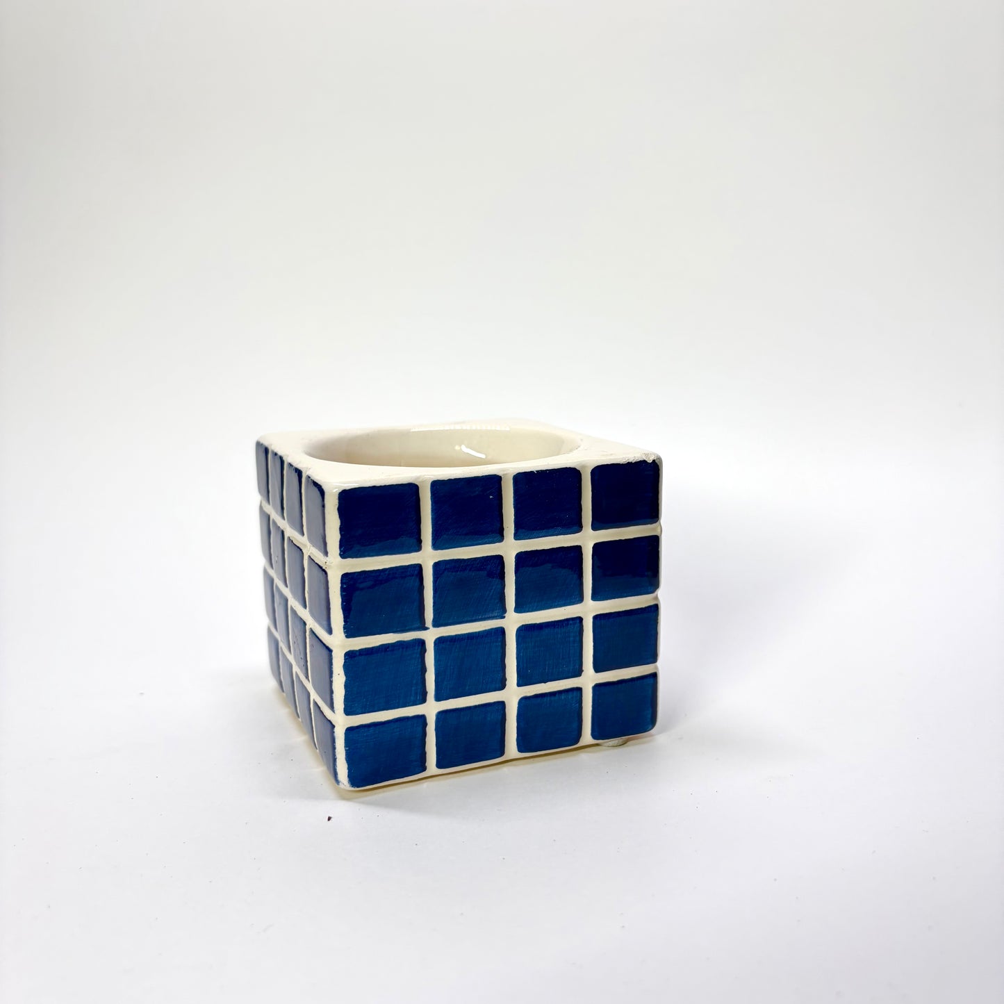 Pot Mosaïque céramique 6cm - Bleu