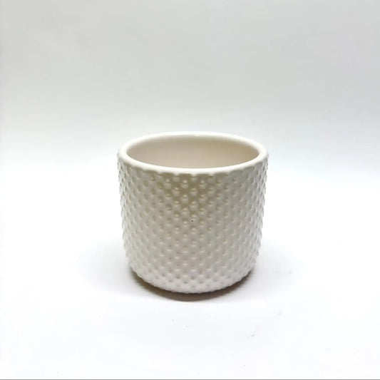 Pot blanc céramique 6,5cm - Havre Vert